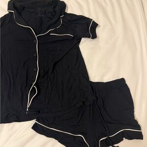 Auden Black Pajama Set with White Trim